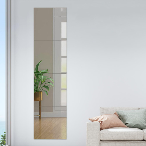 4 Azulejos De Espejo De Pared, Espejo De Cuerpo Completo,