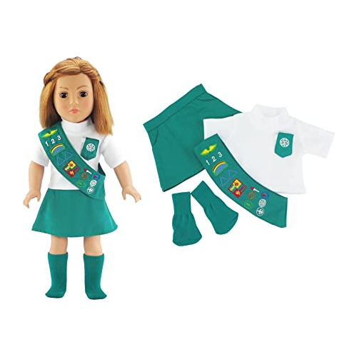 Emily Rose 18 Inch Doll Jr Junior Girl Scout Inspired Unifor