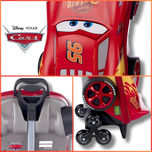 Mochila De Carrinho Cars Mcqueen 3d Infantil Impermeável
