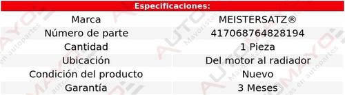 Una Manguera Moldeada Meistersatz 328i 6 Cil 2.8l Bmw 99-00