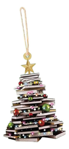 3 Adornos Para De Navidad Con Forma De Libro, Regalos Para A