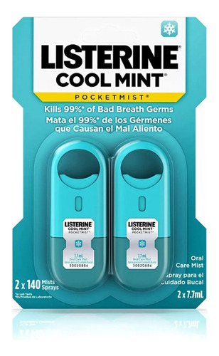 Listerine Pocketmist Coolmint Pack X2