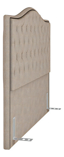 Cabeceira Cama Box King Quarto 195cm Grécia Linho Bege