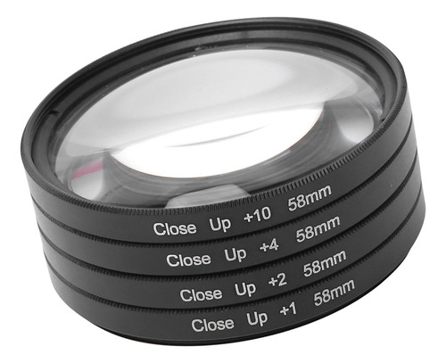 Kit De Filtro De Lentes Close Up Optical Glass Macro +1 +2 +