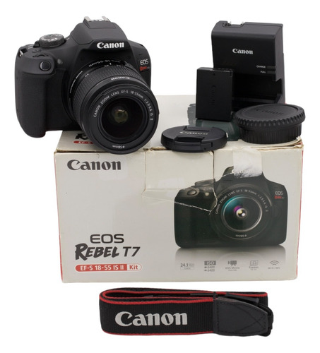 Cámara Digital Réflex Canon Eos T7 Lente 18-55mm Y Caja