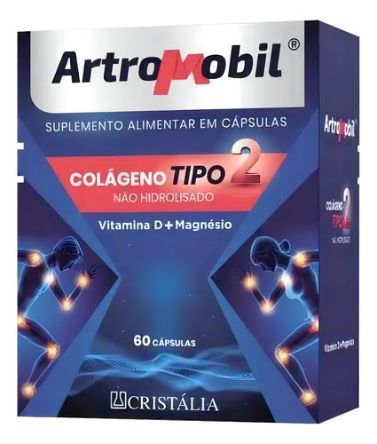 Cristalia Artromobil Colágeno Tipo 2 C/60 Cápsulas Sem Sabor