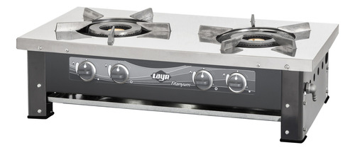 Fogão À Gás De Mesa Titanyum Inox 02 Bocas Industrial