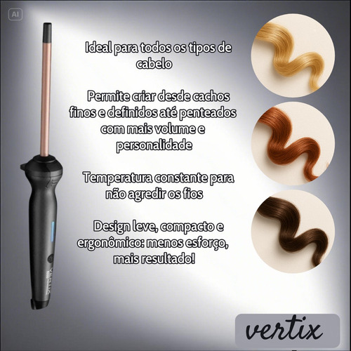 Modelador De Cachos Vertix X330 Bivolt Automático