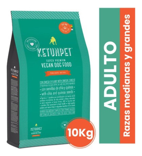 Alimento Vegano Para Perro Adulto 10k - Ketunpet