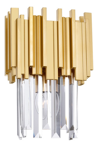 Deco 1 Luz Pared Acabado Dorado Medallon Fom Cwi Lighting