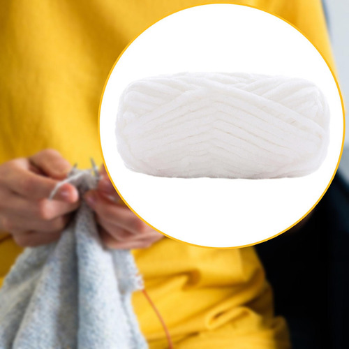Hilo De Lana Resistente Para Tejer A Mano, Brazo Blanco