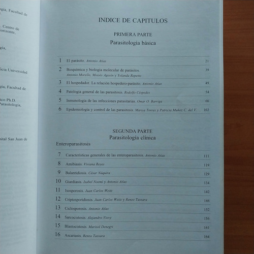 Libro Parasitología Médica Antonio Atias Medicina (Usado)
