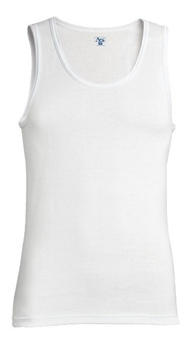 Camisilla Camiseta Interior Esqueleto Hombre Algodon Blanca