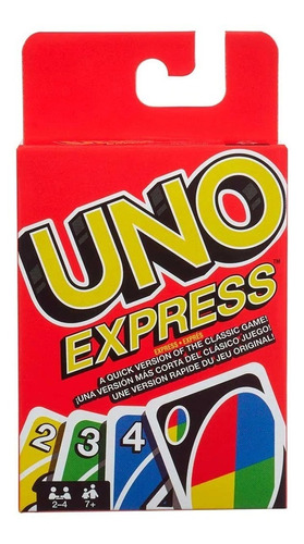 Juego De Mesa Uno Express Card Game 56 Cartas Original