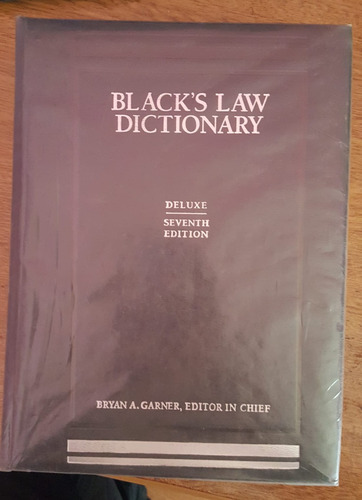 Diccionario Black´s Law - Edicion Deluxe 7th Edition