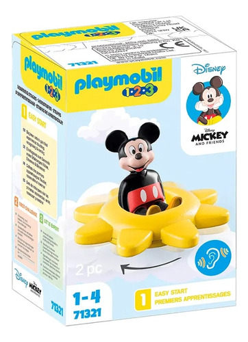 1.2.3 & Disney Mickey Sol Giratorio 2pcs Playmobil Febo