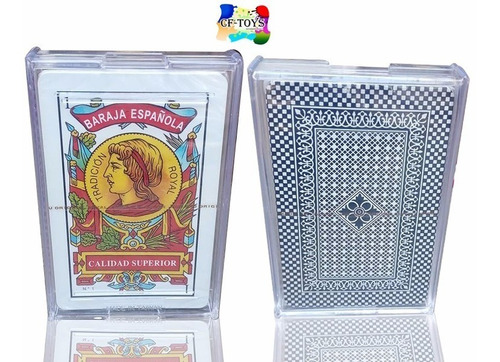 Set 12 Baraja Española Plastificada Washable Lavable Cf