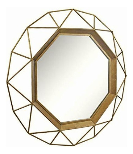 Stonebriar Geométrico Espejo De Pared 30 X 30 Oro