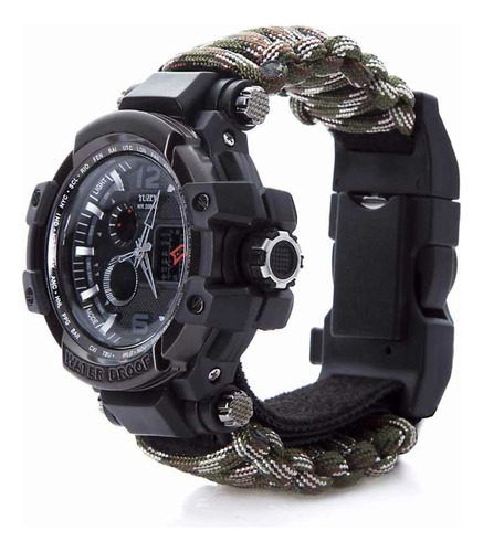 Reloj Tactico Militar G6 Multifuncion Paracord Aventureros