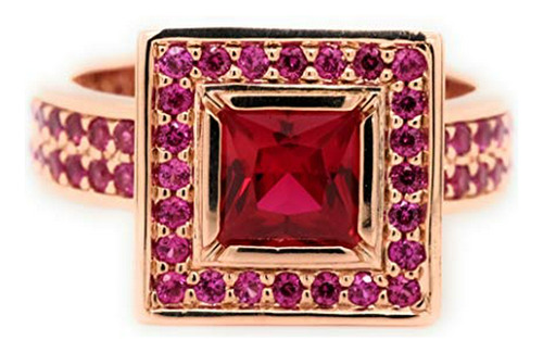 Anillos - Anillo Chapado En Oro Rosa De 18 Quilates Con Circ