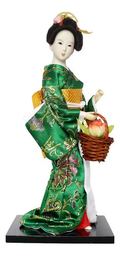 Figura Coleccionable, Muñeca Japonesa De Geisha Con Kimono,