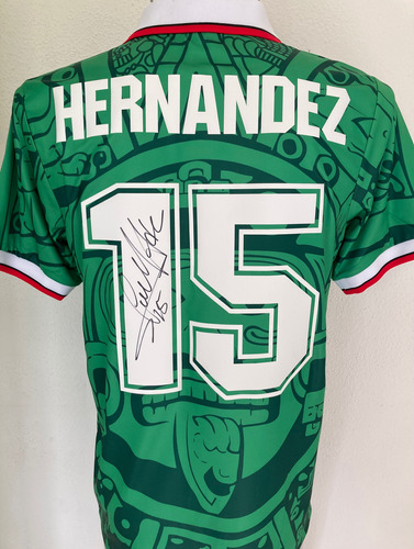 1998 Jersey México Luis Hernández Autógrafo Certificado