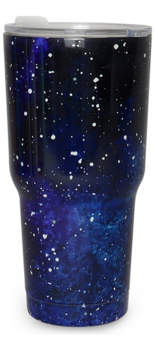Vaso Termo Para Bebidas 30oz Galaxia Acero Inox Doble Pared Color Azul obscuro