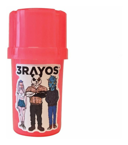 Imagen 3 de 9 de Picador Tainer 3 Partes Grinder Smellproof Rosa X 1