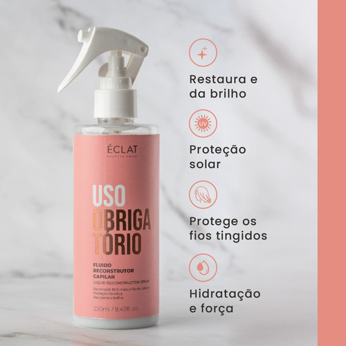 Uso Obrigatorio Spray Reconstrutor Eclat Professional 60ml