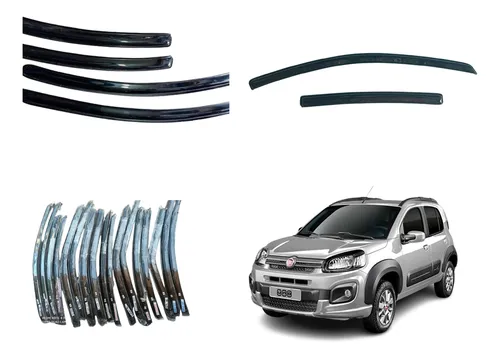 Tejas En Acrilico Deflectores Para Fiat Uno Way 