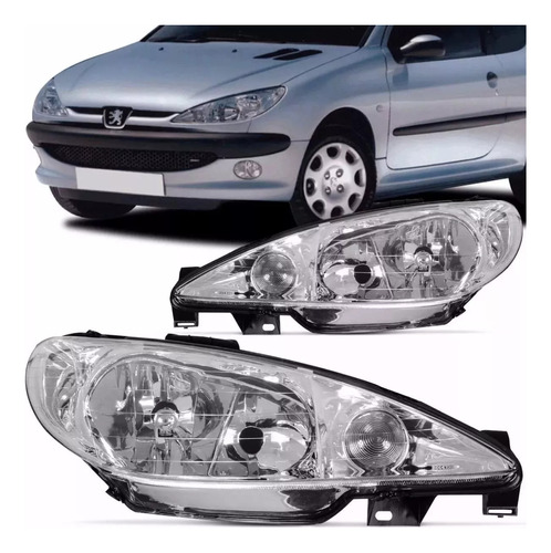 Juego Optica Peugeot 206 2001 2002 2004 2005 Xs Bi-parabola