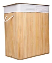 Comprar Cesto De Ropa Sucia Plegable De Bambú Rectangular 60x40x63 Color Marrón claro