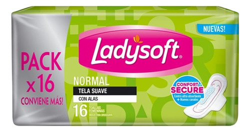 Toalla Femenina Normal Ladysoft 16 Unidades