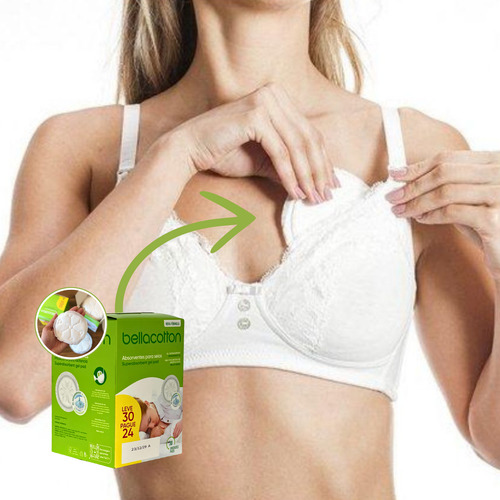 Absorvente De Seio Amamentação Bellacotton 30 Unidades