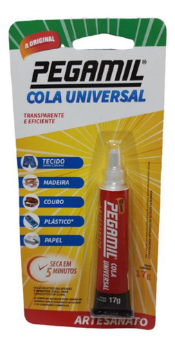 Cola Pegamil Transparente 17g Artesanato A