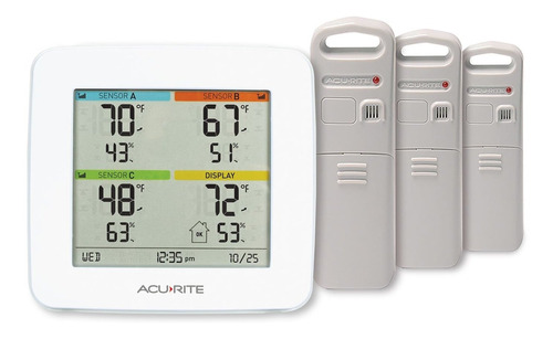 Acurite Medidor De Temperatura Y Humedad Con 3 Sensores De I
