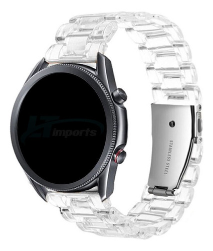 Pulseira 22mm Transparente 3 Elos Para Samsung S3 Frontier Largura 22 mm