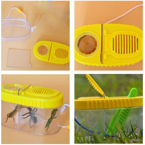 Androxeda 8 Piezas Lupa de Juguete para niños de Lupa de Mano de plástico Muy Adecuada para Que los niños exploren Las Ciencias Naturales y estudien Insectos 