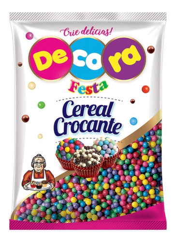 Mini Cereal Crocante Colorido - Contém 500gr - Cacau Foods