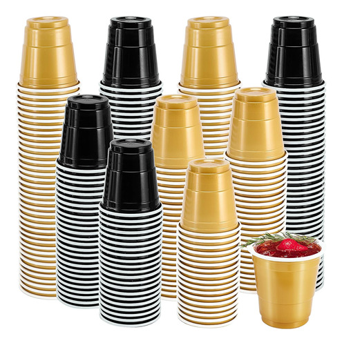 Paquete De 200 Vasos De Chupito De Plástico De 2 Oz, Vasos D