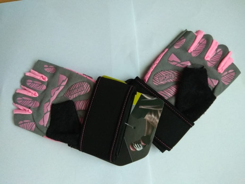 Imagen 7 de 10 de Guantes Deportivos De Entranamiento Mitón Gym Calidad Rosado