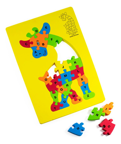 Puzzle Jirafa Goma Eva Colores Niños Niñas Interactivo