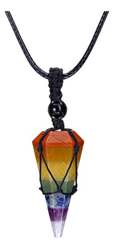 Top Plaza 7 Chakra Collar De Piedra De Cristal Para Hombres 