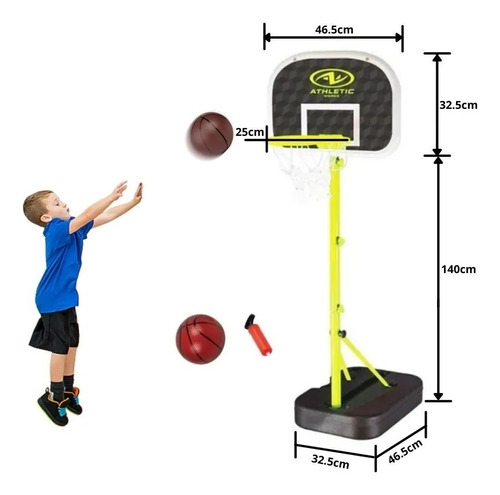 Set Basketball Aro Ajustable Para Niño Athletic Works