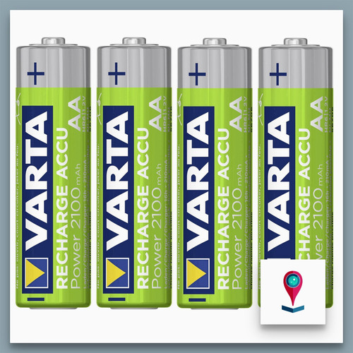 Pack X 4 Pilas Aa Varta Accu Power Recargables 2100 Mah