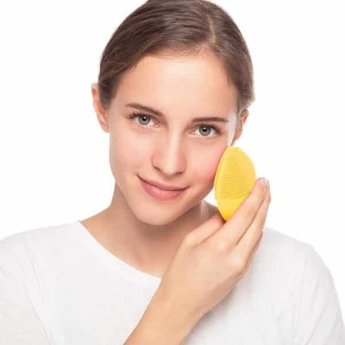 Limpiador Facial Masajeador Recargable Usb Amarillo