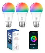 Comprar Kit 3 Lampadas Inteligentes 11w Wifi Compativel Alexa Google