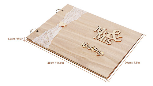 Libro De Visitas, Innovador Álbum De Boda De Madera, Artesan