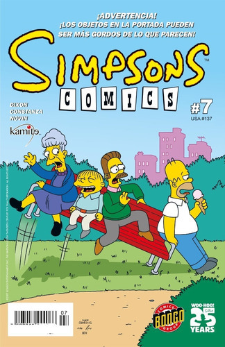 Simpsons Comics 7, De Matt Groening / Chuck Dixon. Editorial Kamite, Tapa Blanda En Español, 2014