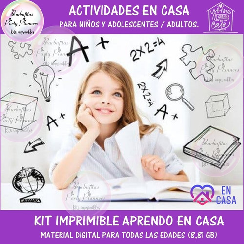 Kit Imprimible Actividades En Casa Para Niños Y Adolescentes